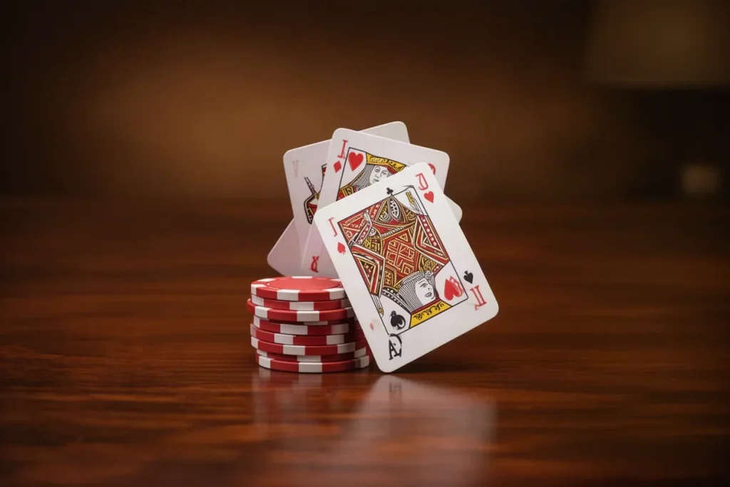 Ảnh minh hoạ quân bài dựng nghiêng cho mục hỏi đáp game bài SHBET88